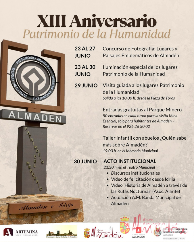XIII Aniversario - Almadén, Patrimonio de la Humanidad